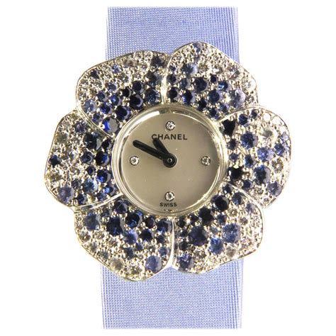 chanel flower face watch|chanel black ribbon watch.